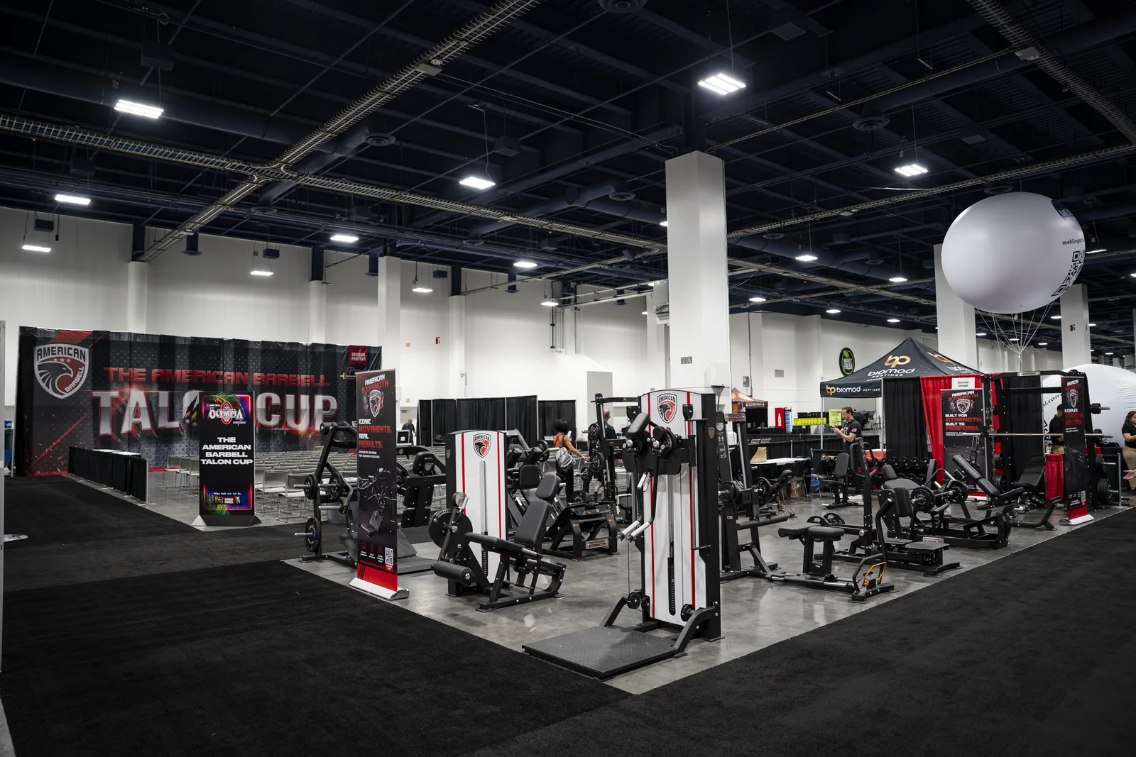 American Strength equipment display at the Mr. Olympia event