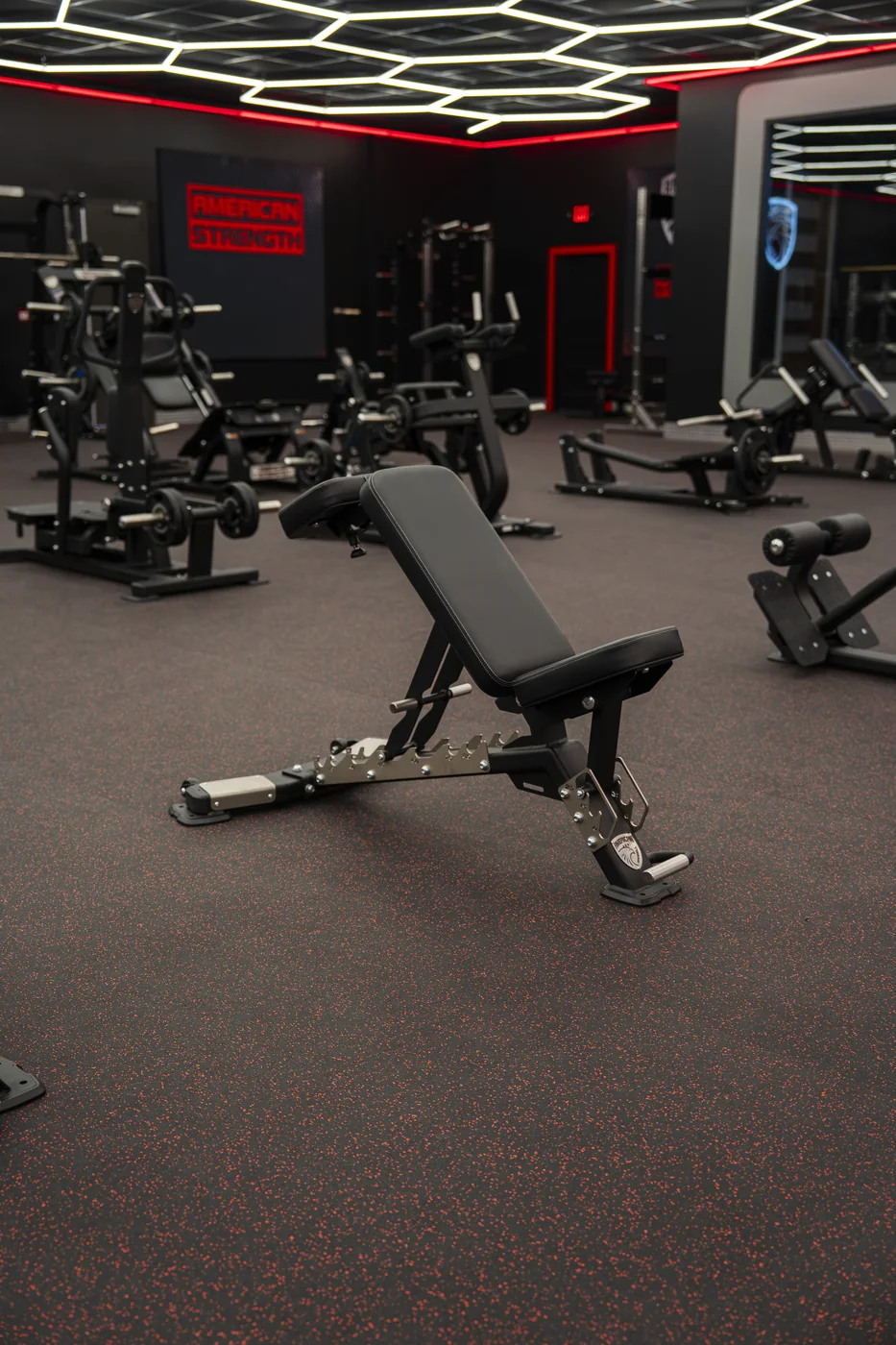 American Strength adjustable Multi-AB Bench in the showroom